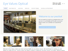 Tablet Screenshot of eyevaluesoptical.com